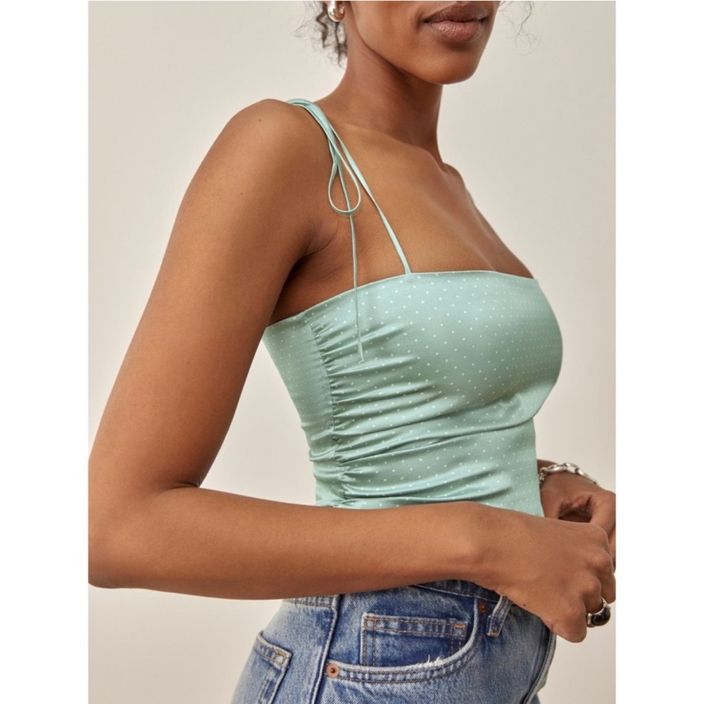 Reformation Lucrezia Silk Top In Verine Size 8 - Picture 3 of 14